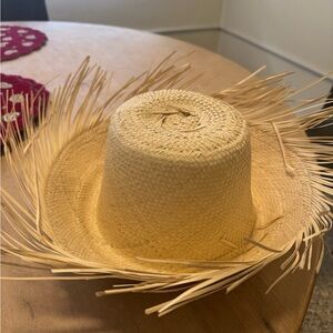 Natural Straw Fringe Sun Hat